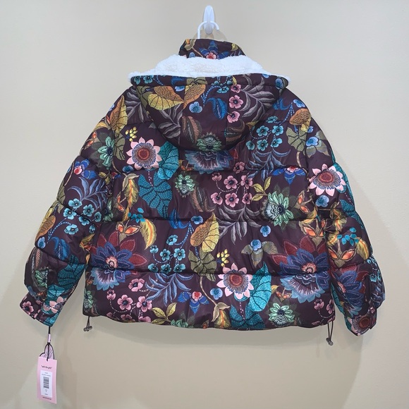 Avec Les Filles Printed Thermal Puff™ Hooded Puffer Jacket-Size M New - Picture 9 of 11